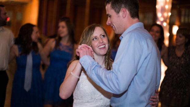 meredith dances with her groom at their wedding in mckinney, texas